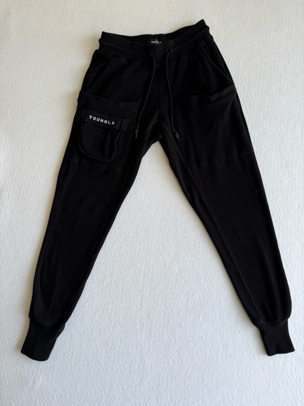 YoungLA Black Thermal Jogger Men's Size Small Streetwear